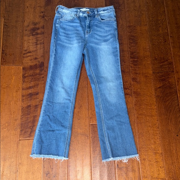 Flying Monkey Denim - Flying Monkey Light Blue Distressed Hem Jeans